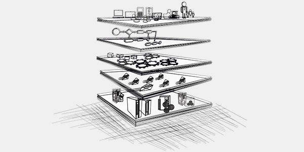 Architektur layer grauer Hintergrund